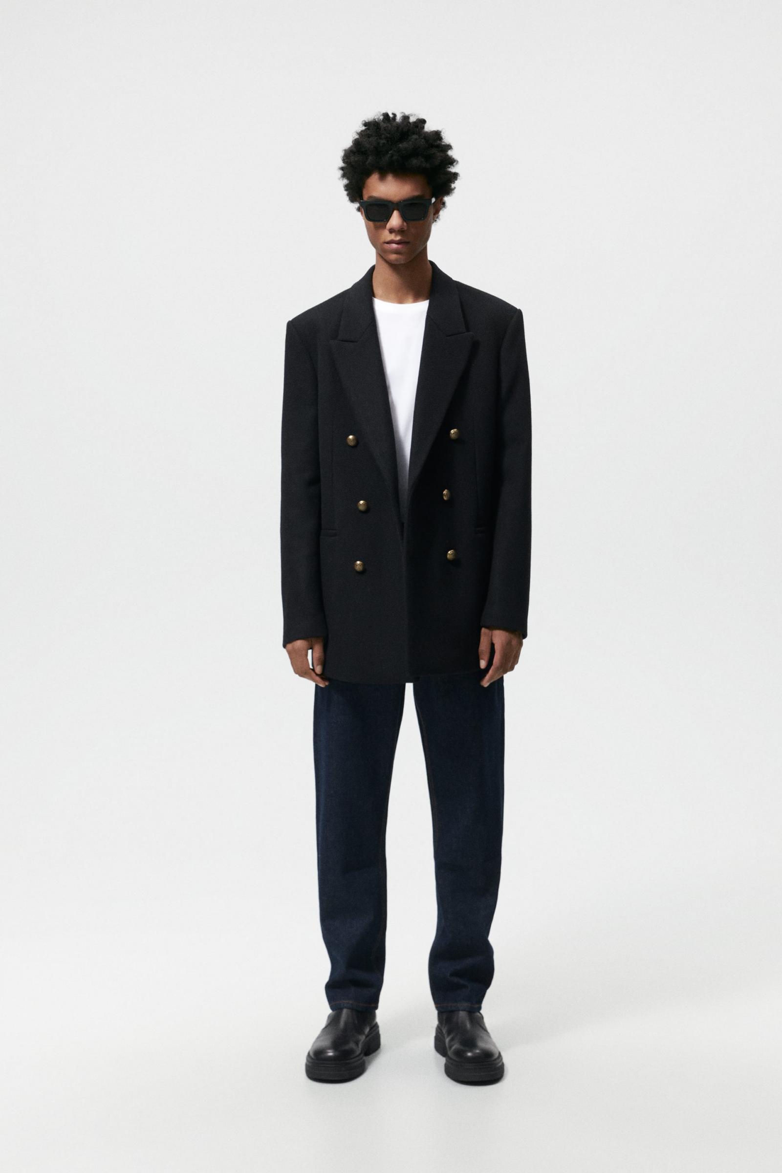 ABRIGOS TRENCH Hombre ZARA CHAQUETON CON LANA Negro Katiegibsonwrites