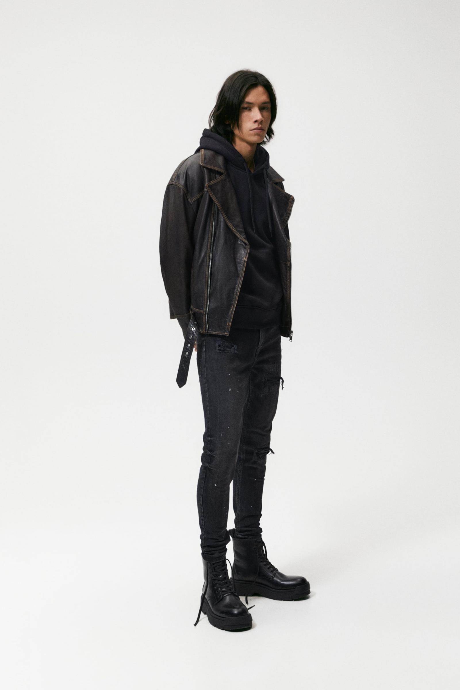 JEANS Hombre ZARA JEANS PESPUNTES BRILLO SALPICADURAS Negro Katiegibsonwrites