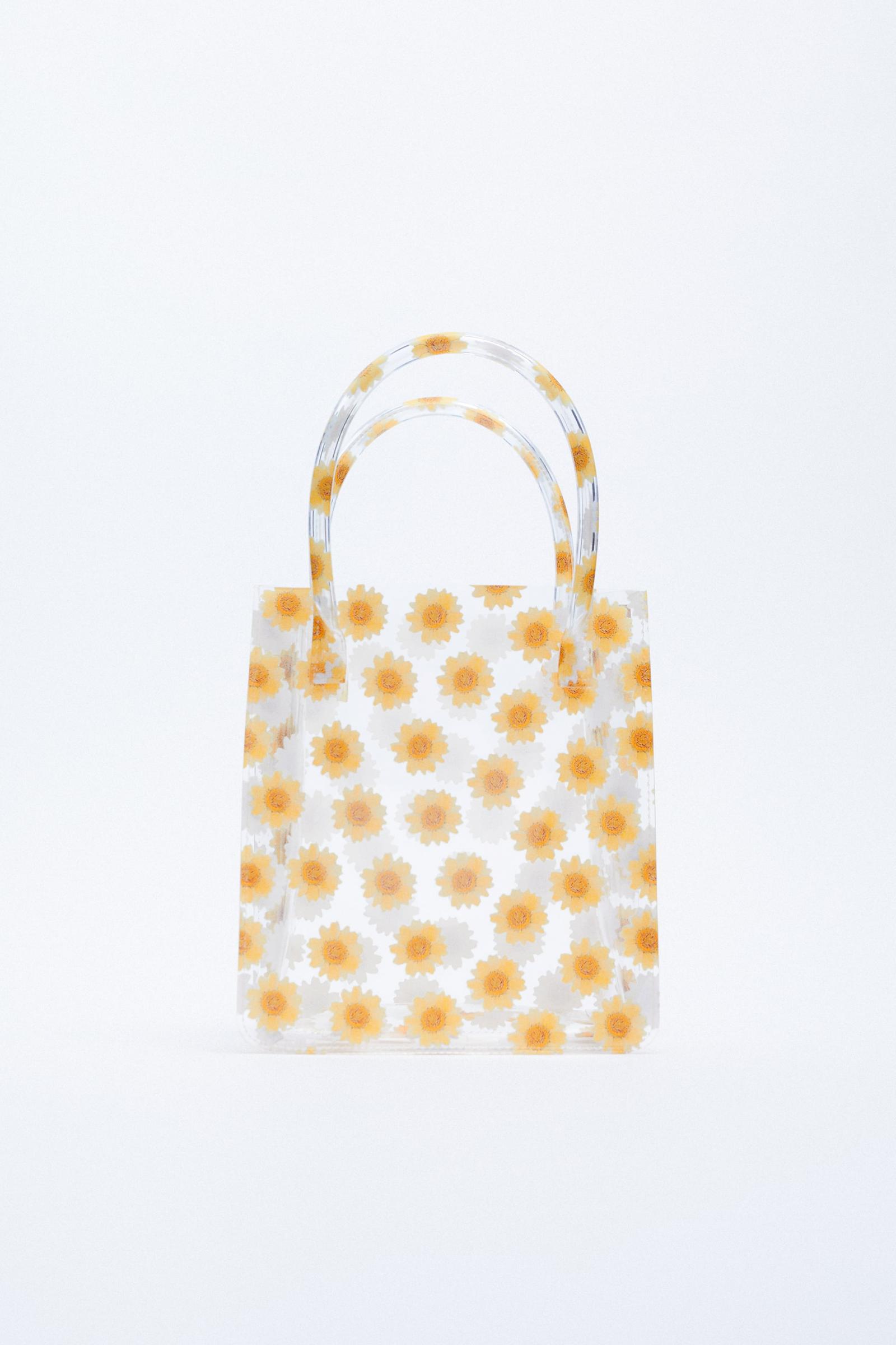 BOLSOS Mujer ZARA BOLSO MINI SHOPPER VINILO FLORES Amarillo Katiegibsonwrites